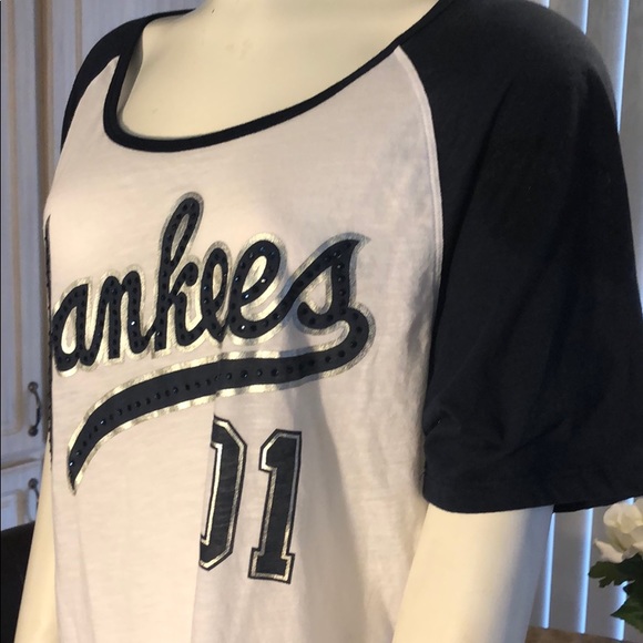 VICTORIA SECRET PINK YANKEES, 5TH OCEAN SHIRT SZ S - Picture 2 of 6